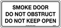 Self Adhesive Smoke Door Sign | Facility Management | Uniform Safety Signs