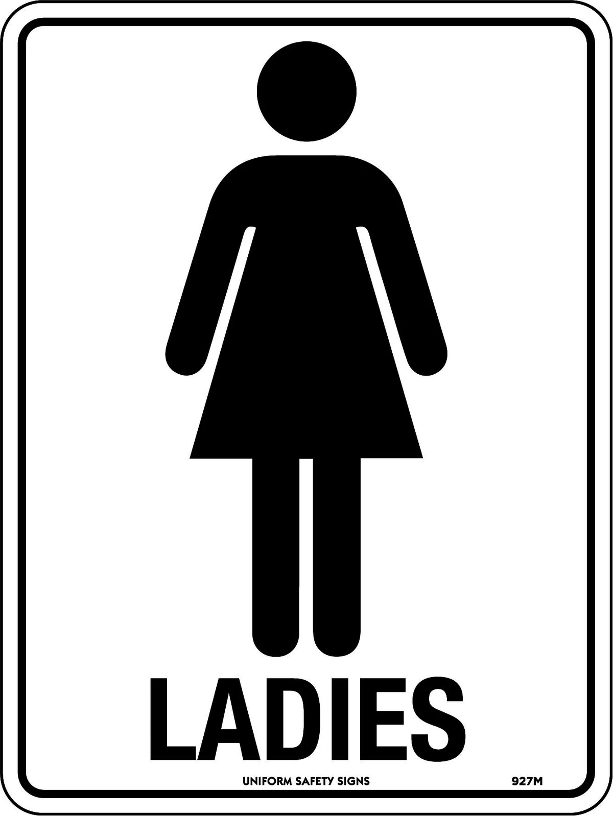 Self Adhesive Ladies Sign | Facility Management | Uniform Safety Signs