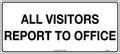 Metal Visitor Notice Sign | Office Entry Points | Uniform Safety Signs