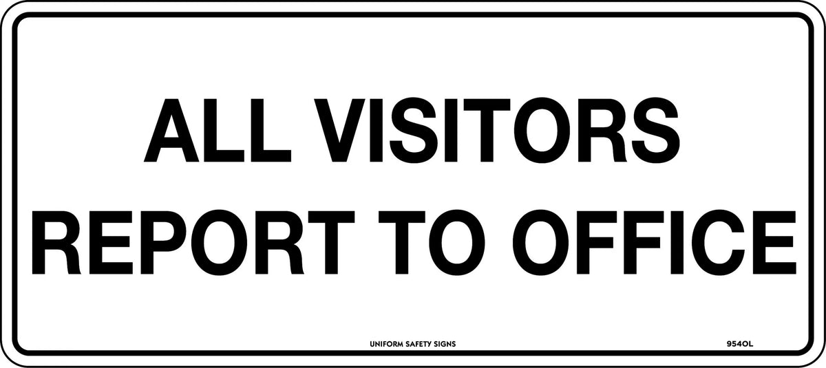 Metal Visitor Notice Sign | Office Entry Points | Uniform Safety Signs