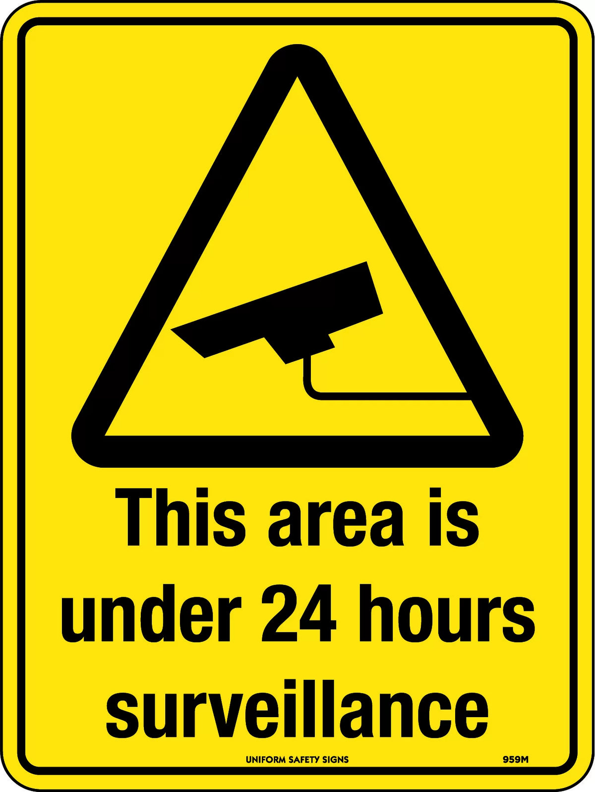 Metal Surveillance Sign | Warehouse and Site Security | Uniform Safety Signs