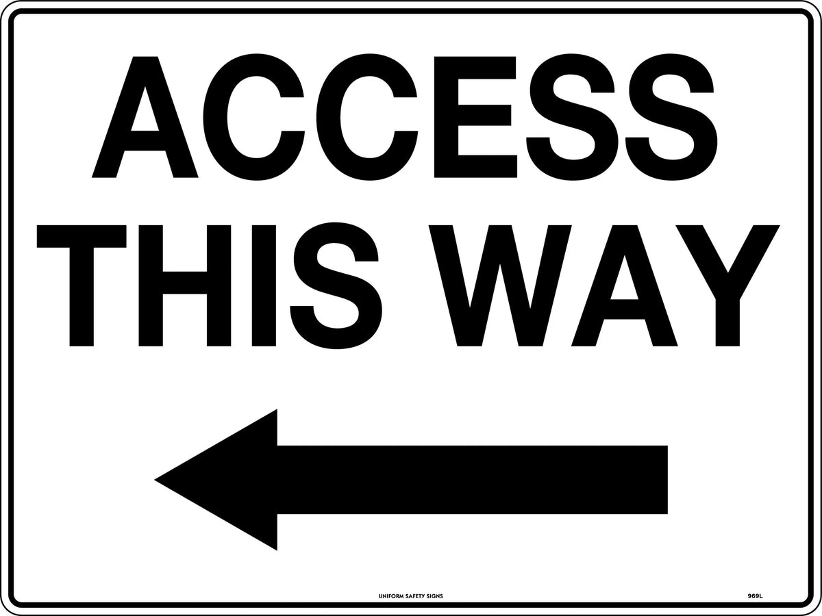 600x400mm Metal Access Sign | Warehouse Traffic Control | Uniform Safety Signs