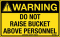 90x55mm Bucket Warning Sign | Plant & Machinery | Uniform Safety Signs