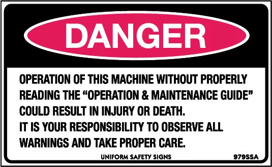 Self Adhesive Danger Machine Danger Sign | Industrial Plants | Uniform Safety Signs