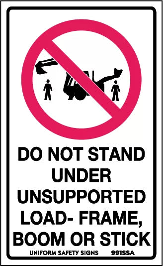 Self Adhesive Warning Sign | Heavy Machinery | Uniform Safety Signs