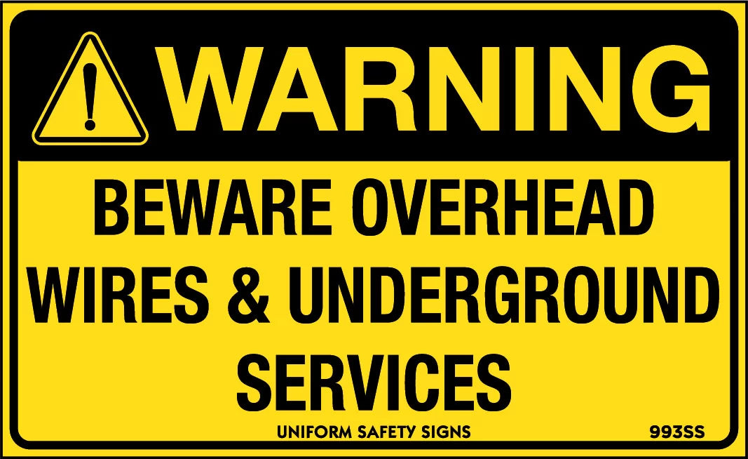 Self Adhesive Warning Sign | Site Service Areas | Uniform Safety Signs
