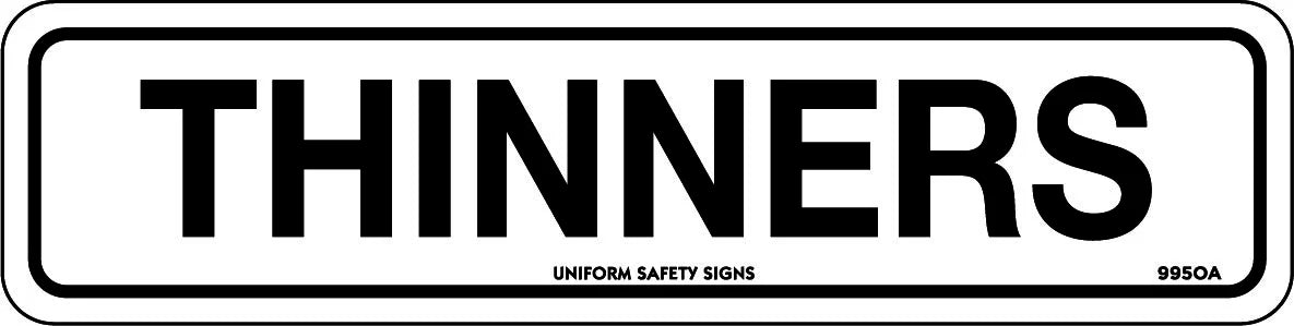 Self Adhesive Thinners Sign | Chemical Storage Areas | Uniform Safety Signs