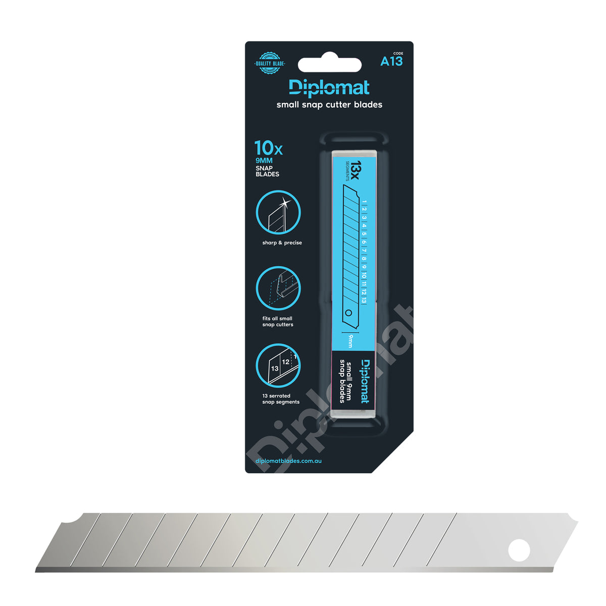 Small 9mm Snap-Off Blades, Tube of 10