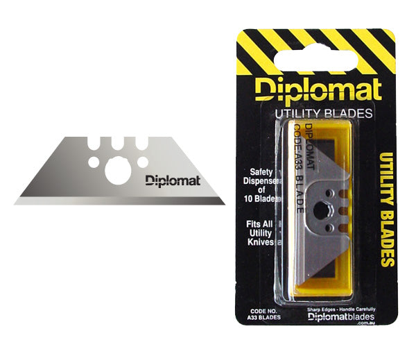 Safety Knife Blades for A33, Dispenser of 10