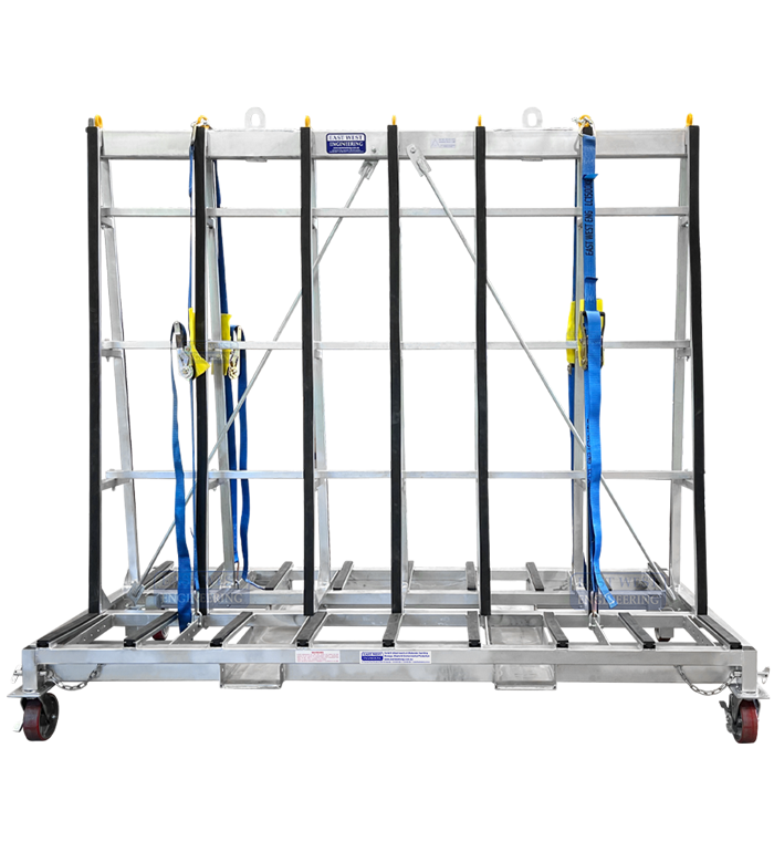 1200 x 2400mm Glass A Frame | Workshop Panel Storage | East West Engineering