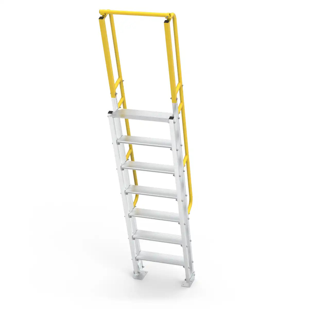 2.1m Mezzanine Ladder | Warehouse Access | Star Aluminium, view 2