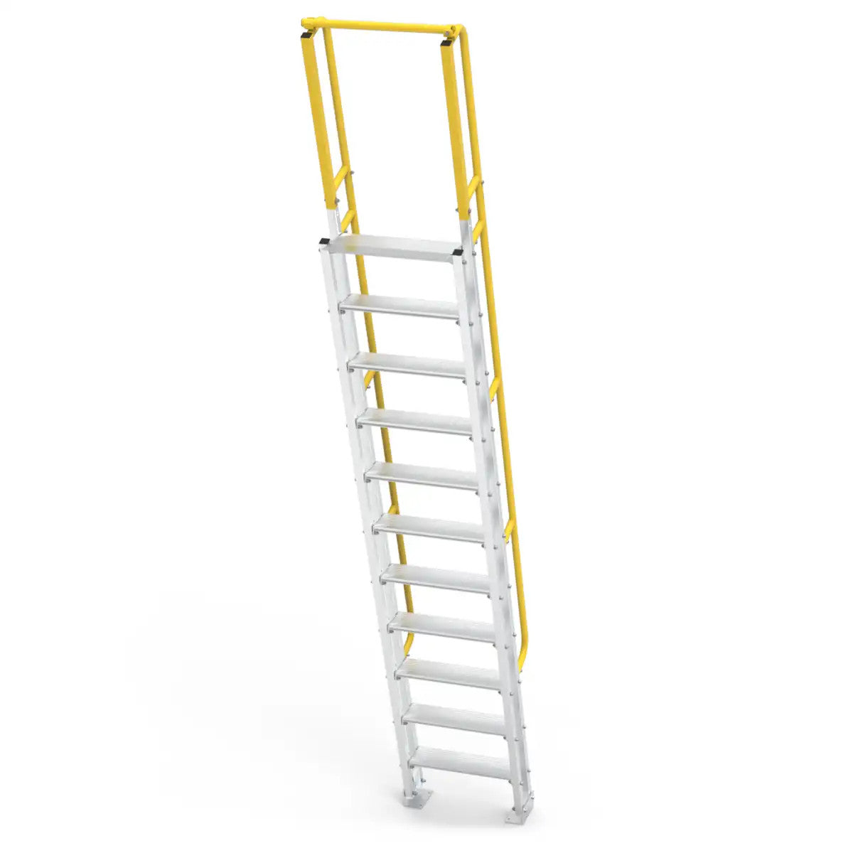 3.3m Platform Height Mezzanine Ladder | Warehouse Access | Star Aluminium, view 2