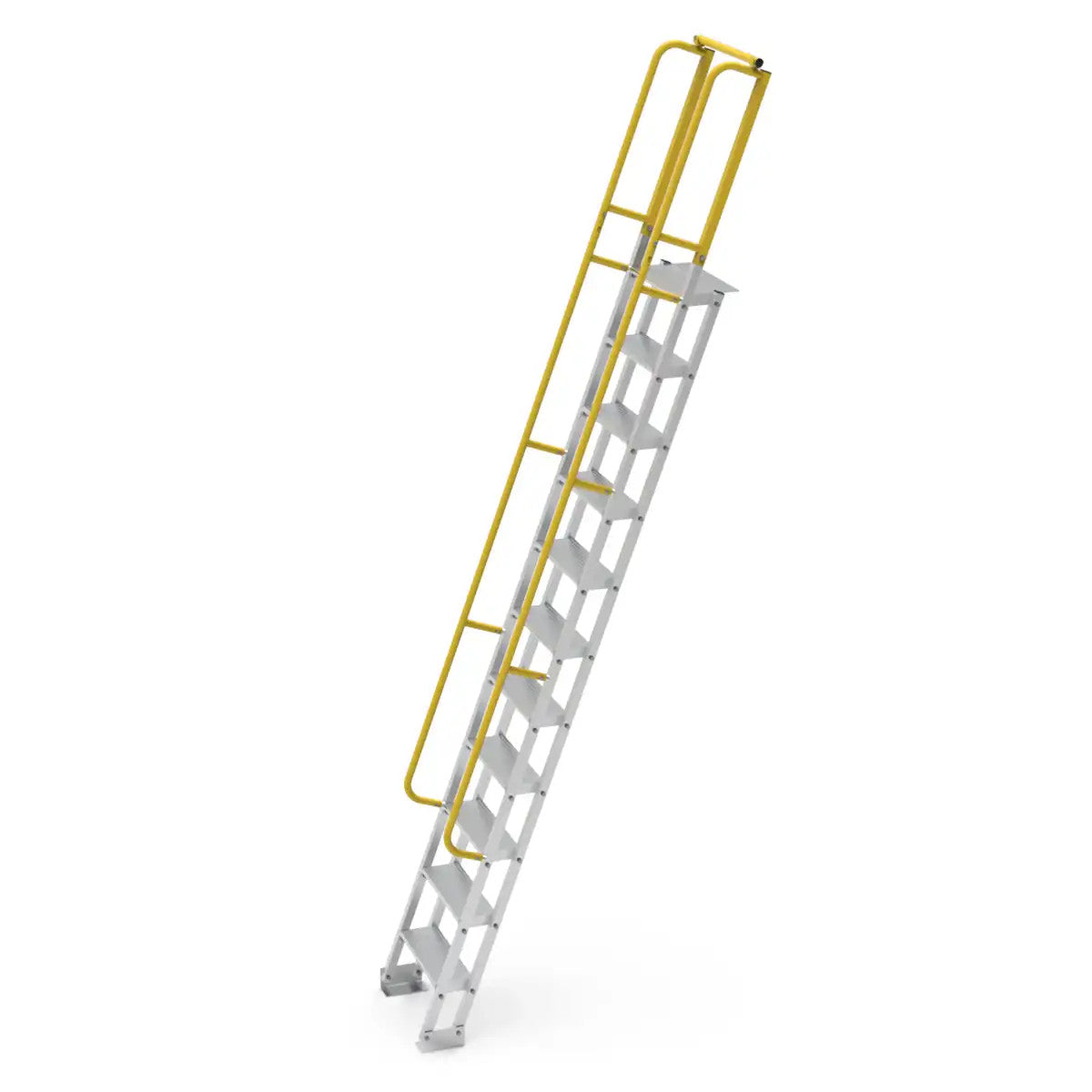 3.3m Platform Height Mezzanine Ladder | Warehouse Access | Star Aluminium, view 3