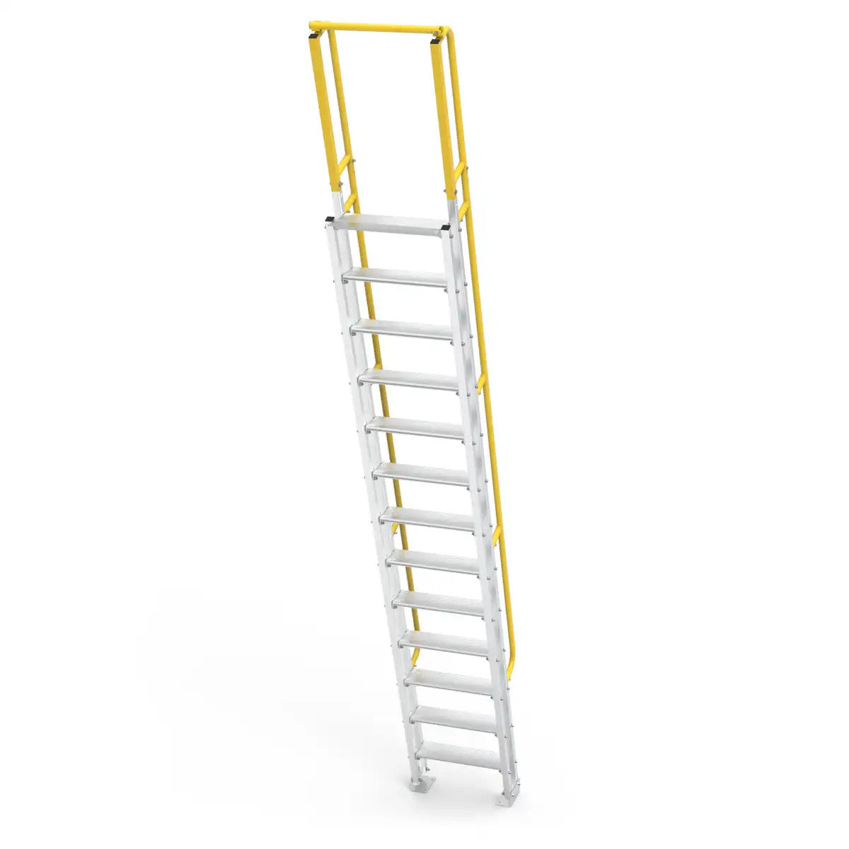3.9m Mezzanine Ladder | Industrial Warehouse Access | Star Aluminium, view 2