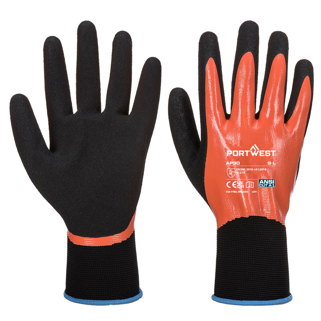 Grip 13 Nitrile Foam Aqua Glove - Pack of 12 Pairs - view 1