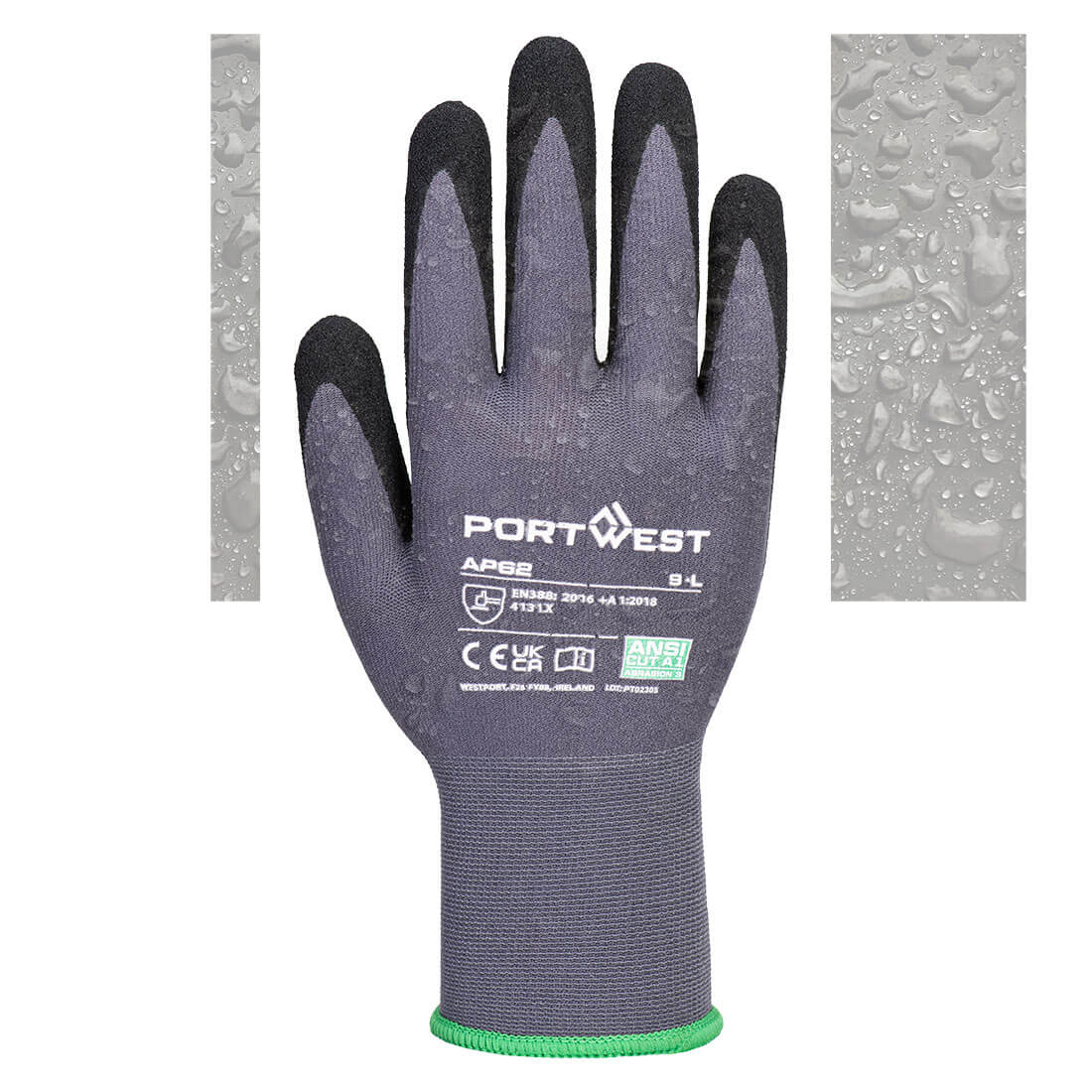 Grip 15 Nitrile Sandy Aqua Glove - view 2