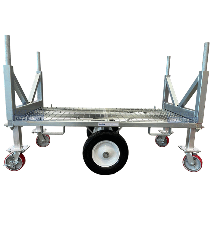 WLL 400KG Zinc Finish Pipe Trolley | Workshop or Site | East West Engineering