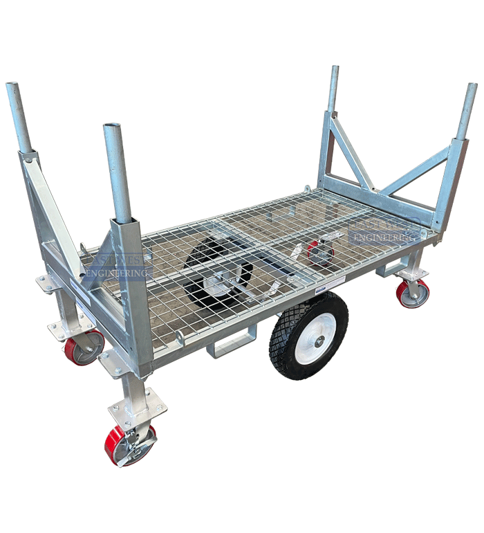 WLL 400KG Zinc Finish Pipe Trolley | Workshop or Site | East West Engineering, view 2