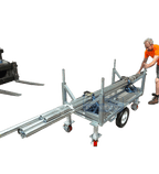 WLL 400KG Zinc Finish Pipe Trolley | Workshop or Site | East West Engineering, view 3