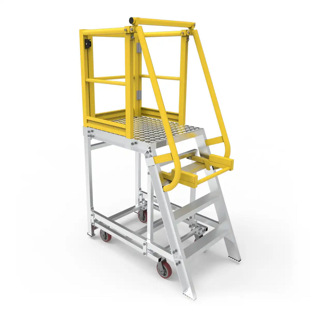 3 Step Aluminium Platform Ladder | Warehouse Access | Star Aluminium, view 3