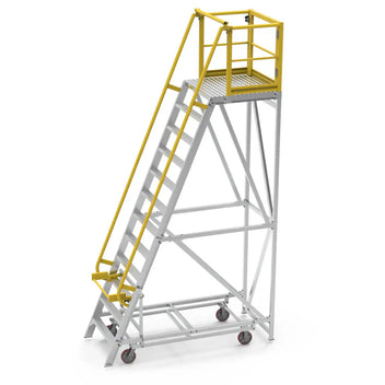 11 Step Aluminium Platform Ladder | Industrial Warehousing | Star Aluminium