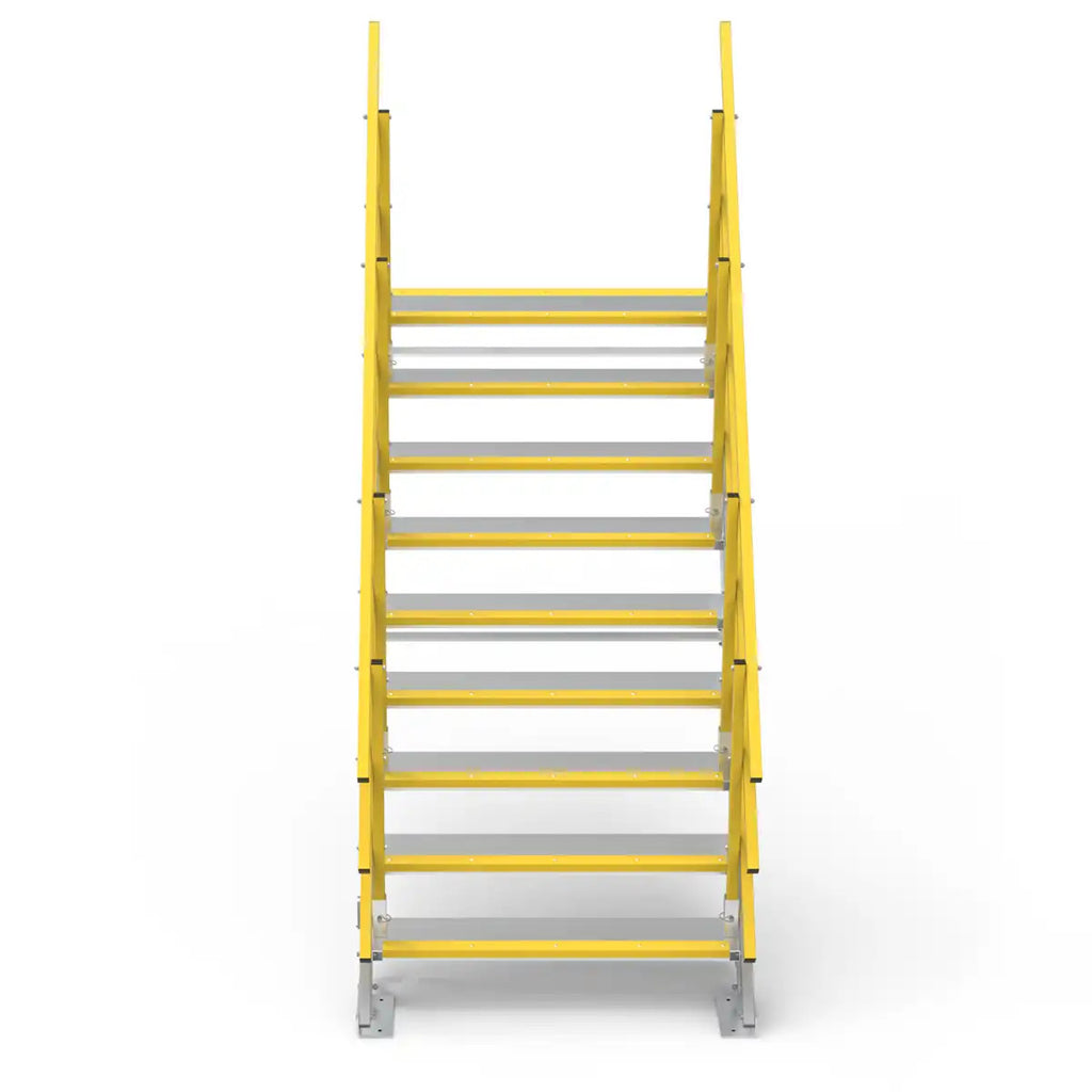 9 Step 1200mm Wide Self Levelling Stair | Industrial Sites | Star Aluminium, view 3