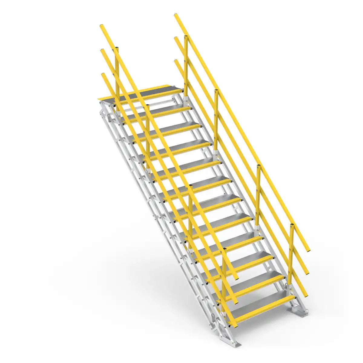 12-Step Aluminium Stair | Construction Site Access | Star Aluminium, view 2