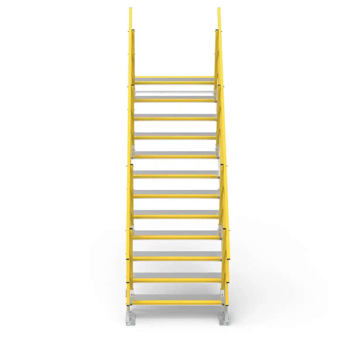 12-Step Aluminium Stair | Construction Site Access | Star Aluminium, view 3
