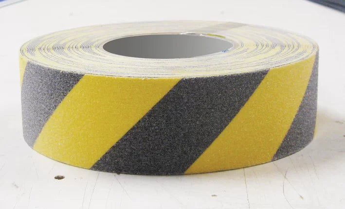 50mm Black/Yellow Anti Slip Tape | Industrial Flooring | Uniform Safety Signs