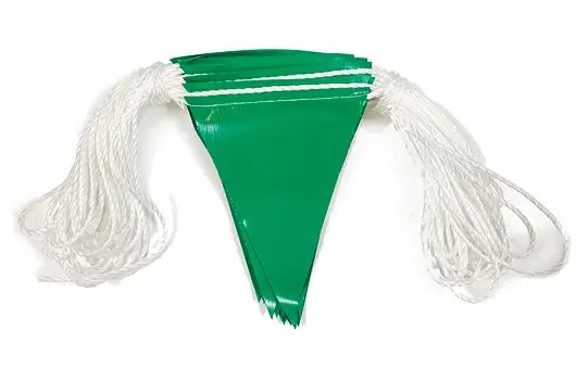 Green Bunting Flag Line - view 3