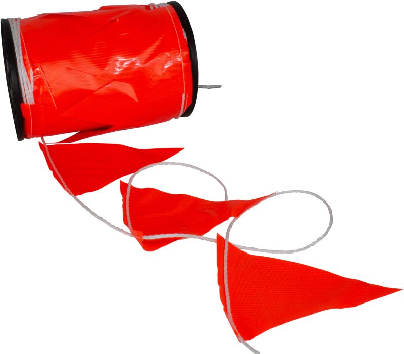 Orange Bunting Flag Line on Reel - view 2