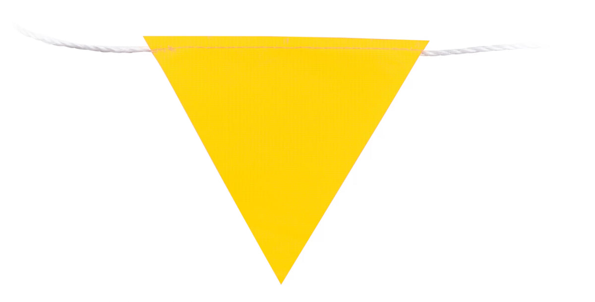 30mtr Yellow Bunting Flags | Site Zoning | Uniform Safety Signs