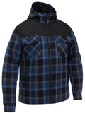 Check Pattern Zip Front Hoodie