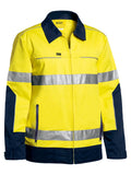 Taped Hi Vis Drill Jacket with Liquid Repellent Finish - view 1