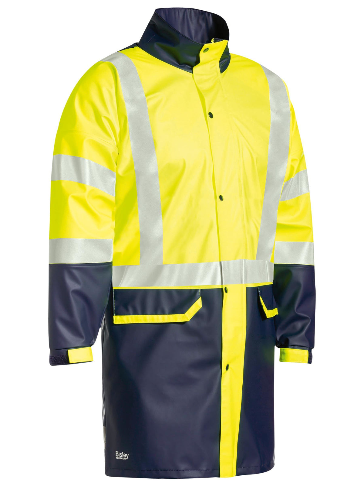 Men's Taped Hi Vis Stretch PU Rain Coat - view 1