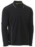 Cool Mesh Polo with Reflective Piping - view 1