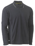 Cool Mesh Polo with Reflective Piping - view 2
