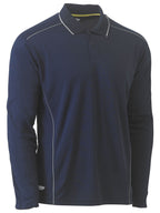 Cool Mesh Polo with Reflective Piping - view 3