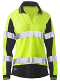 Women's Taped Two Tone Hi Vis V-Neck Polo - view 1