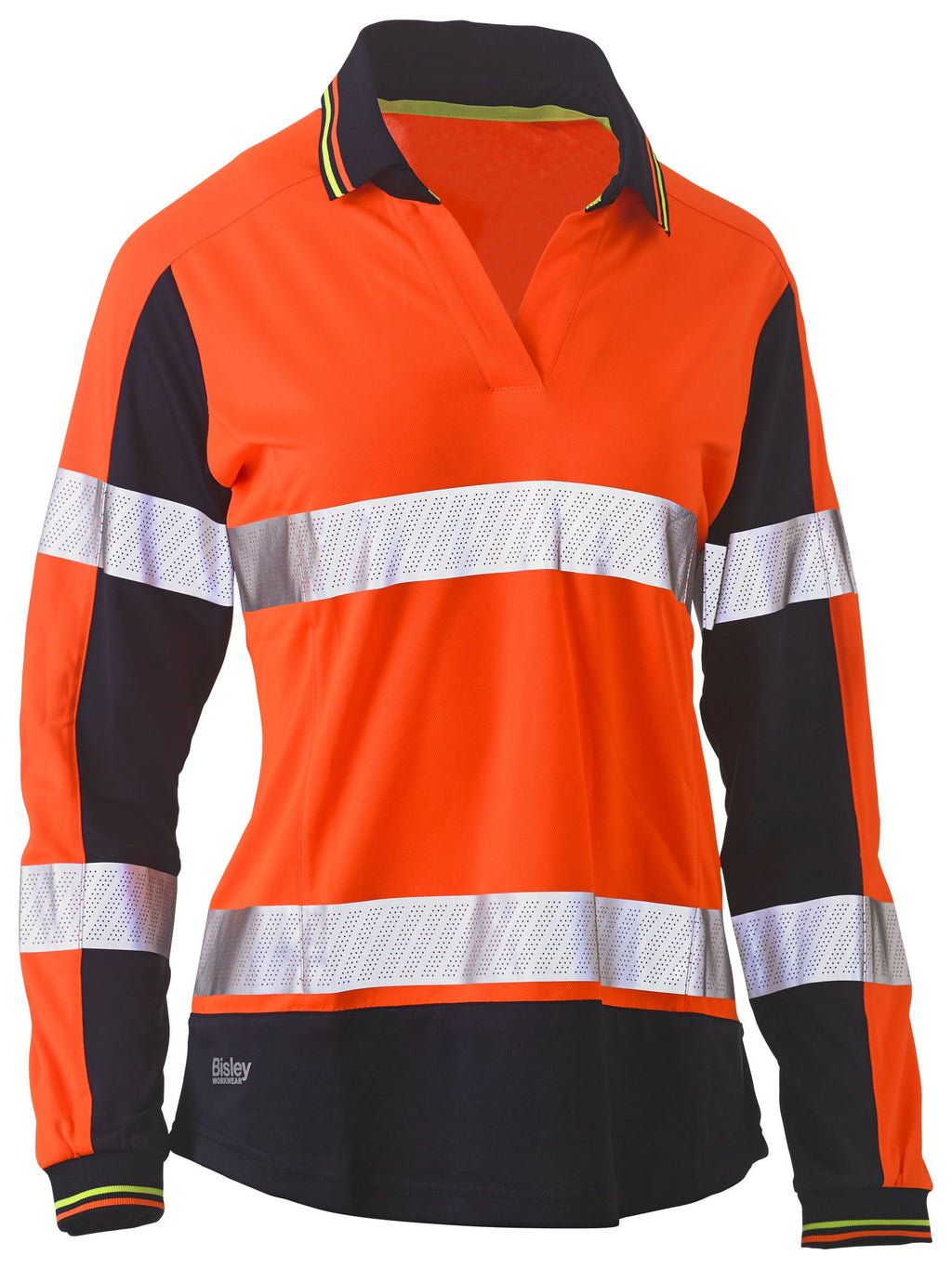 Women's Taped Two Tone Hi Vis V-Neck Polo - view 2
