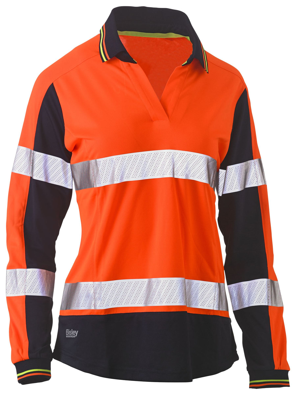 Women's Taped Two Tone Hi Vis V-Neck Polo - view 2