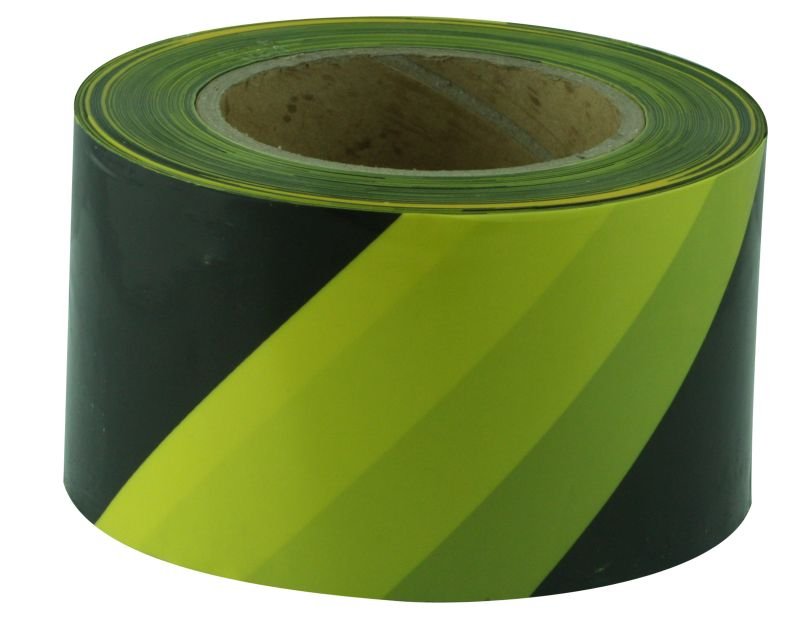 Yellow and Black Barricade Tape