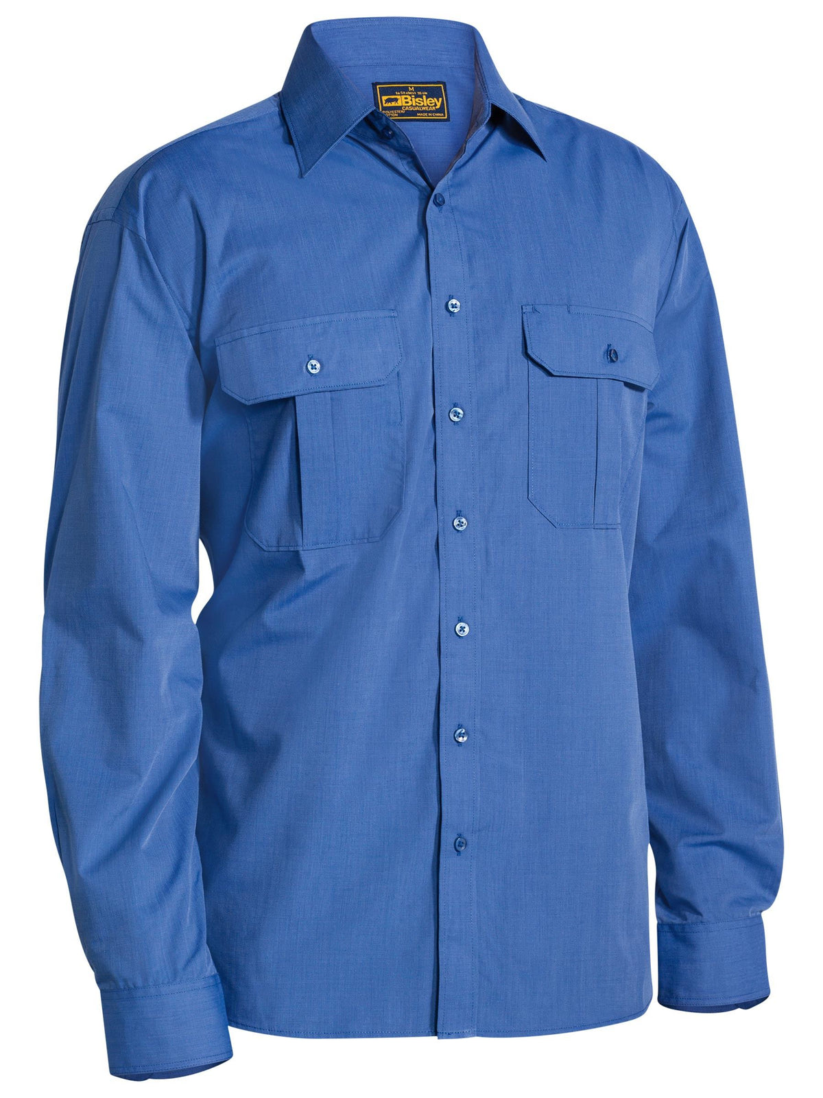 Men's Traditional Fit Metro Shirt with Pleated Chest Pockets
