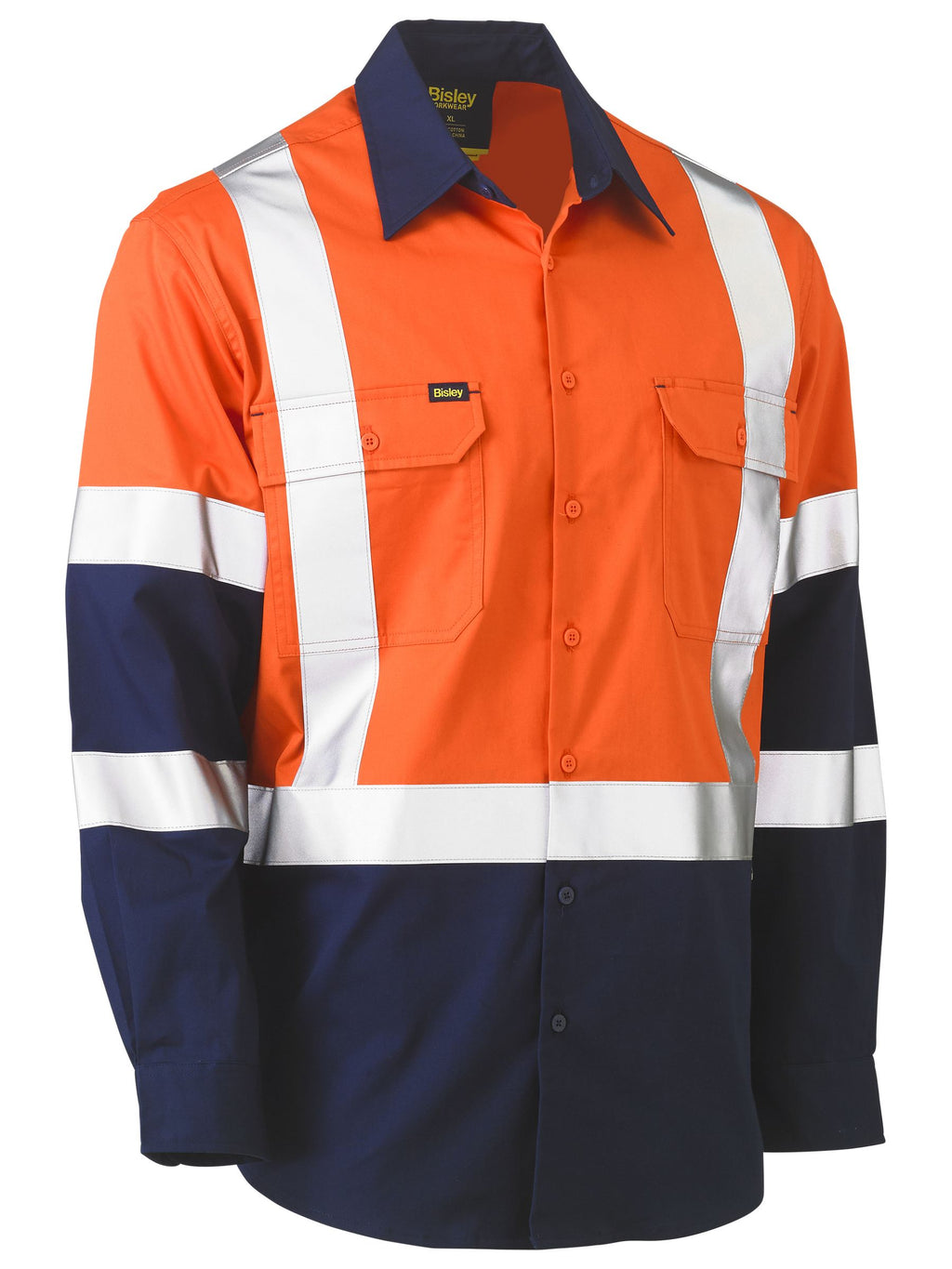 X Taped Biomotion Two Tone Hi Vis Lightweight Drill Shirt - view 2