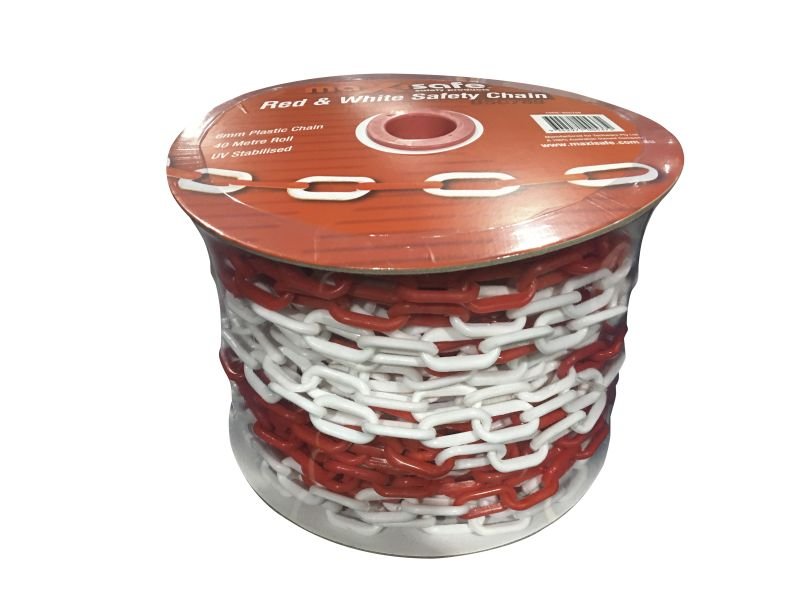Red and White Safety Chain