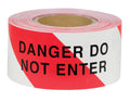 75mm Red/White Barrier Tape | Site Access Control | Uniform Safety Signs