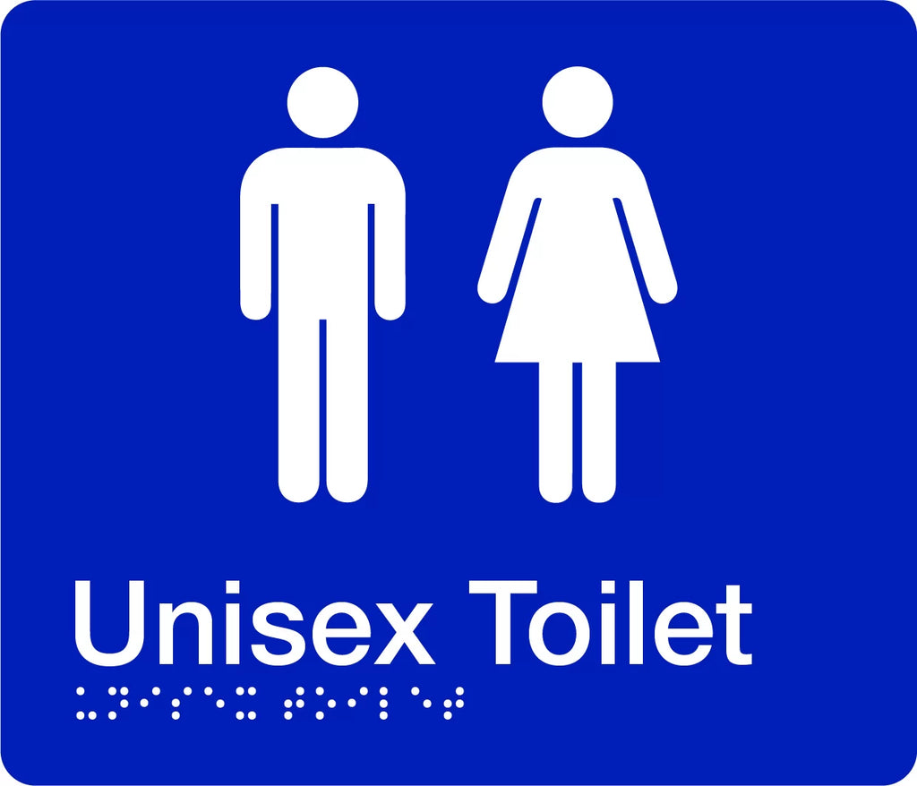 180x210mm Unisex Toilet Sign | Commercial Amenities | Uniform Safety Signs