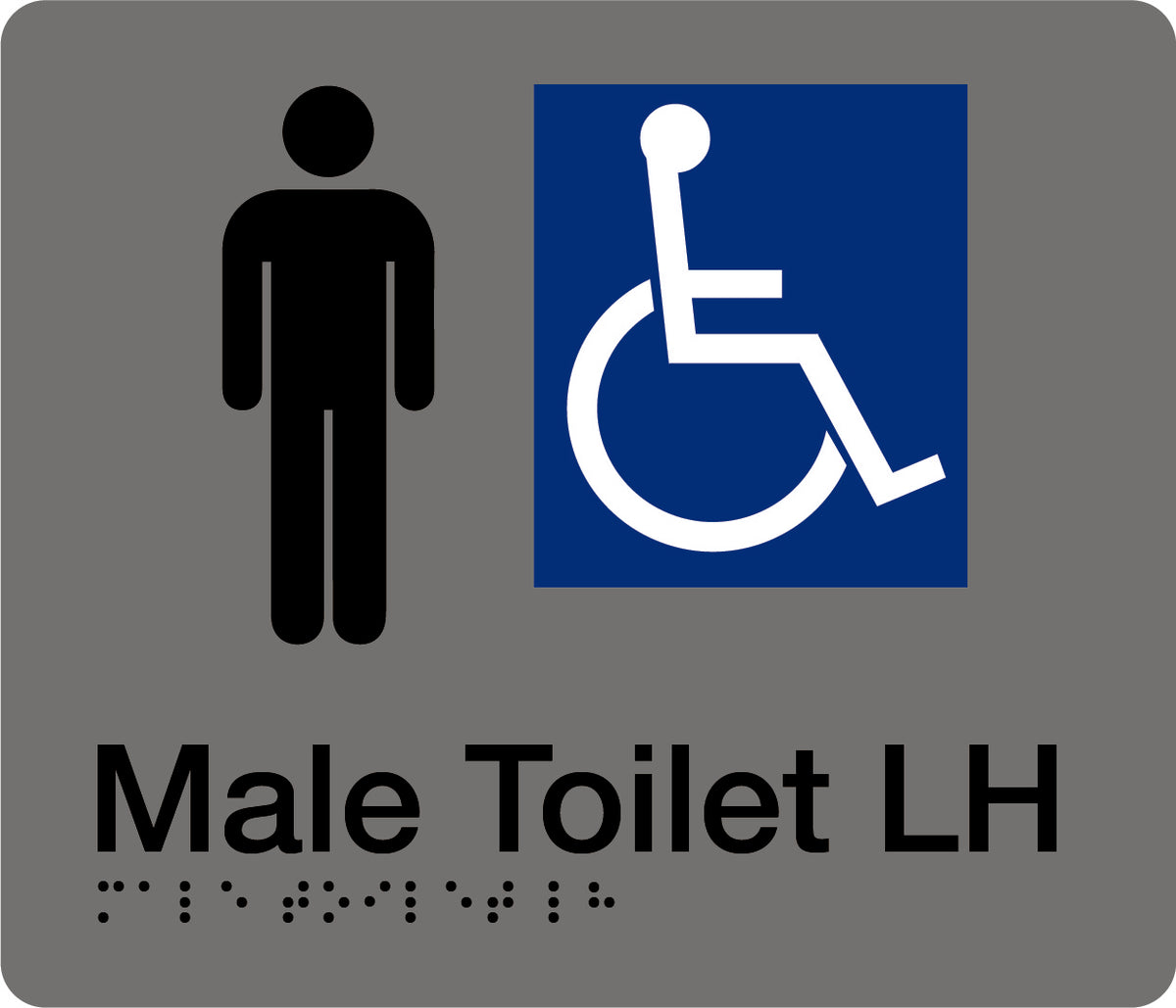 180x210mm Male Accessible Toilet Sign | Commercial Amenities | Uniform Safety Signs, view 2