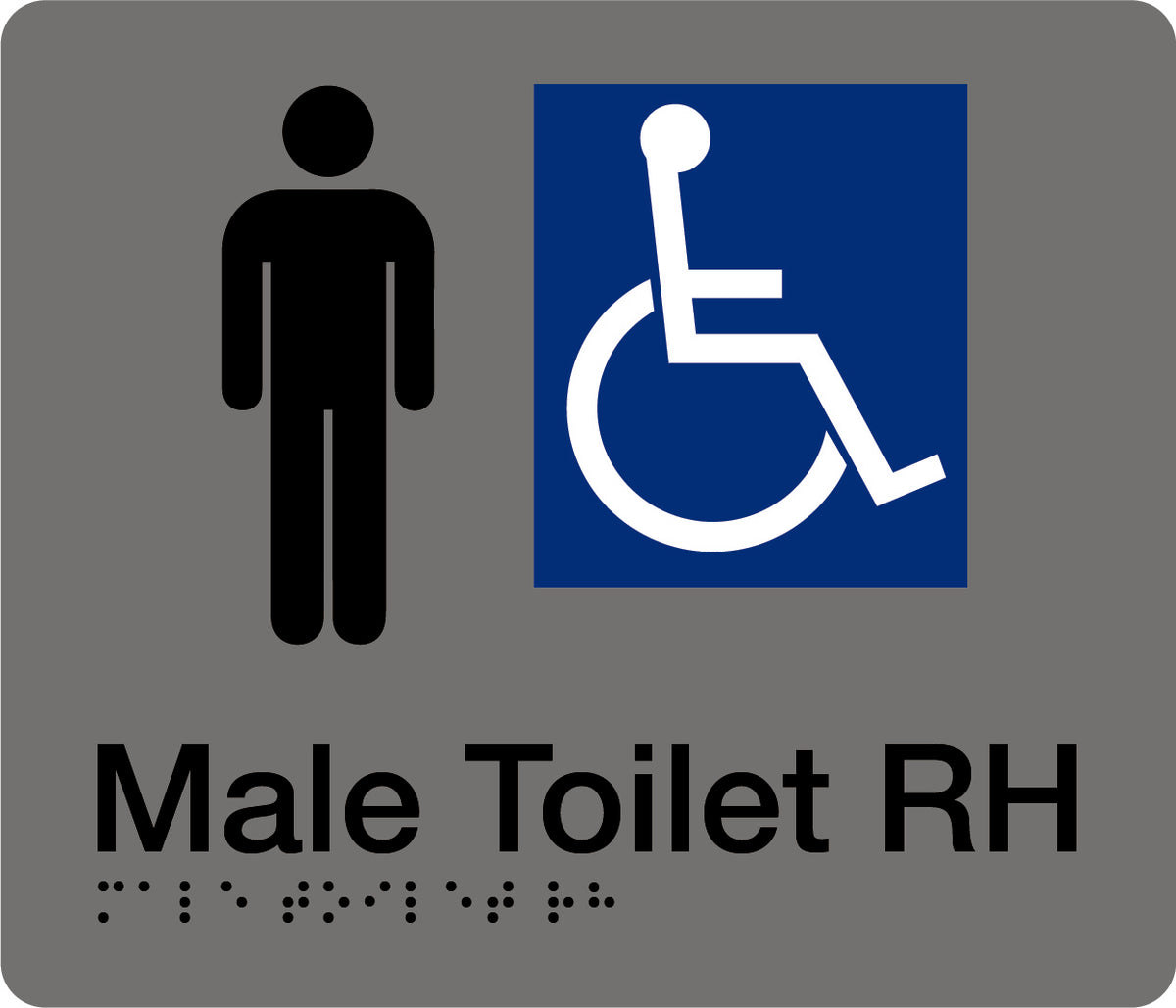 180x210mm Male Accessible Toilet Sign | Commercial Amenities | Uniform Safety Signs, view 2