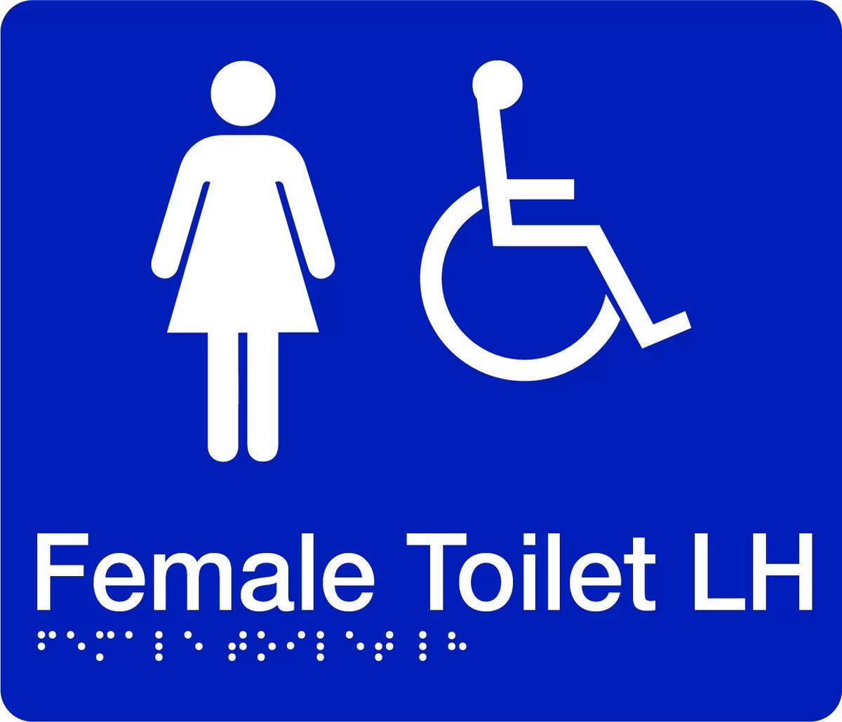 180x210mm Female Accessible Toilet Sign | Public Facilities | Uniform Safety Signs
